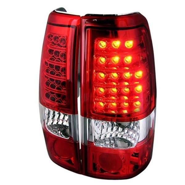 Overtime LED Tail Lights for 99 to 02 Chevrolet Silverado, Red - 9 x 14 x 18 in. OV2654327